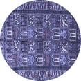 thumbnail image 1 of Ahgly Company Machine Washable Indoor Round Persian Blue Traditional Area Rugs, 3' Round, 1 of 4
