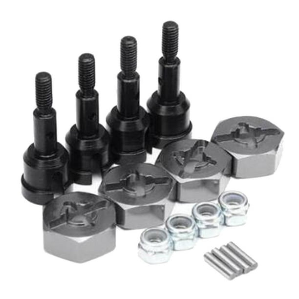 Compatible con el eje de mejora del coche RC WLtoys A979 1/18, juego de piezas de buje hexagonal. negro + bronceado