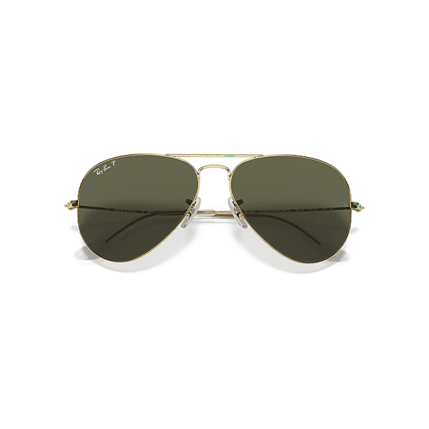 Ray-Ban Men's Polarized Aviator RB3025-001/58-58 Gold Sunglass - Main Image