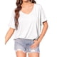 thumbnail image 3 of Camisetas de Gran Tamaño para Mujer, Cuello en V, Corta, Camisetas Holgadas Informales de Verano. M, 3 of 9