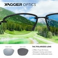 thumbnail image 3 of Xagger Polarized Rimless Driving Sunglasses for Men Metal Frame Anti-Glare UV400 Protection Sun Glasses, 3 of 6
