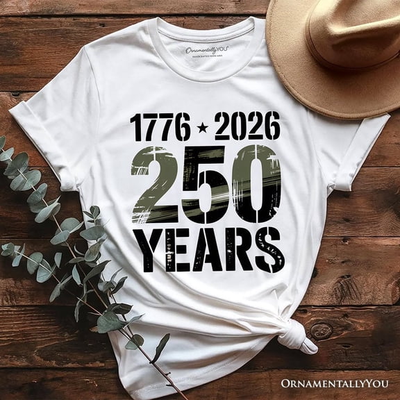 USA 250 Years Anniversary T-Shirt, 4th of July Patriotic 1776–2026 Freedom Tee