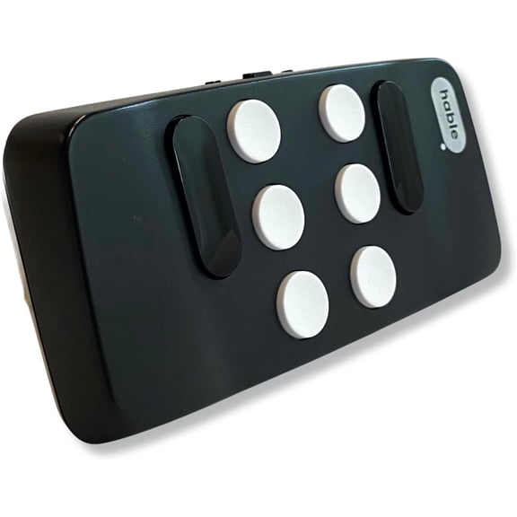 Hable One Portable Braille Keyboard for Visually Impaired - Wireless Braille Typing Device for Smartphones & Tablets