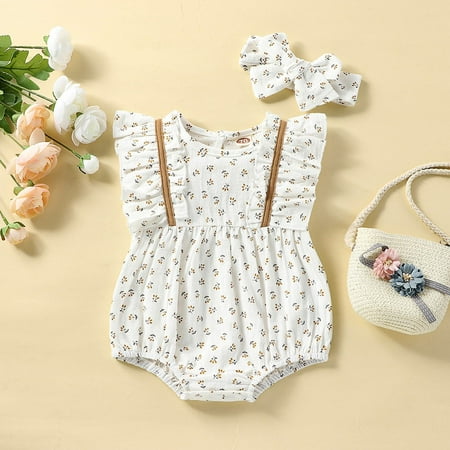 

PEASKJP Baby Girl Jumpsuits Short Sleeve Unisex Baby Jumpsuit Boys Girls Cotton Romper One-Piece Coverall Baptism Outfit Brown 18-24 Months