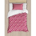 thumbnail image 1 of Jasmine Duvet Cover Set Twin Size, Digitally Generated Petals Summer Flora Repetition Botanical Blossom, Decorative 2 Piece Bedding Set with 1 Pillow Sham, Magenta and Grey Yellow, by Ambesonne, 1 of 3