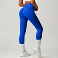 thumbnail image 5 of Outfmvch Workout Leggings Sets for Women 3d Compression Yoga Pants Yoga Pants Women Leggings with Pockets for Women Ribbed Seamless Workout Exercise Push Up Yoga A2 Blue S-L, 5 of 5