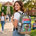 thumbnail image 3 of SEANATIVE Clear PVC Backpack for Kids Transparent School Bag Cute Printed Bookbag Clear Bag with Front Pocket Students Rucksack for Middle High School, Dachshund Dog Cowboy Hat Pattern, 3 of 7