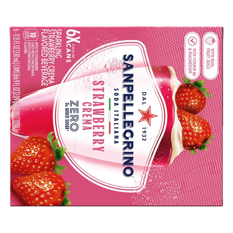 Sanpellegrino Soda Italiana Strawberry Crema, 11.15 fl oz, 6 Pack photo 8