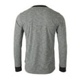 thumbnail image 2 of ZIMEGO Men's Long Sleeve Contrast Button Placket Neck Cuffs Casual Henley Shirts, 2 of 4