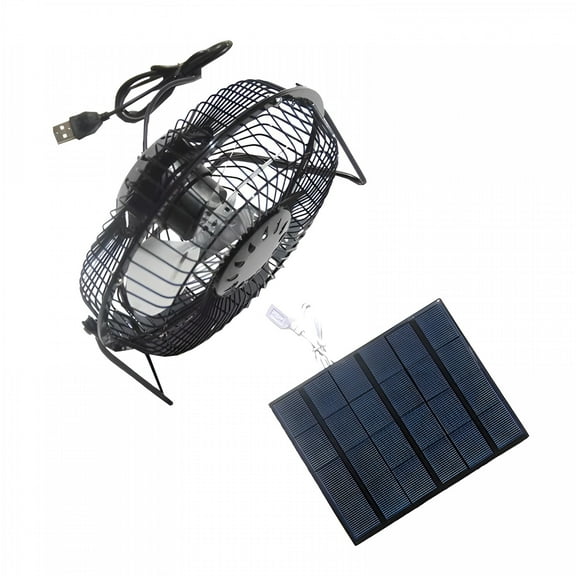 ZEPARO 8 Inch Solar Fan with Solar Panels,Solar Fan for Chicken Coop,Cloudy Days Working Solar Powered Fan for Ventilation and Cooling in Greenhouse,Pet House,Chicken Coop,Garage,Camping