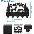 thumbnail image 2 of 1Set Forest Horse Mountain Coat Rack 11.8×7.2inch Wood Animal Tree Key Holder for Wall Decorative Nature Scenery Key Hanger 5 Alloy Hooks for Gift Entryway Bedroom Living Room Farm, 2 of 9