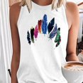 thumbnail image 4 of Tops casuales de verano sin mangas para mujer Tops de chaleco sin mangas con estampado de cuello redondo Pompotops  lopia996603, 4 of 8