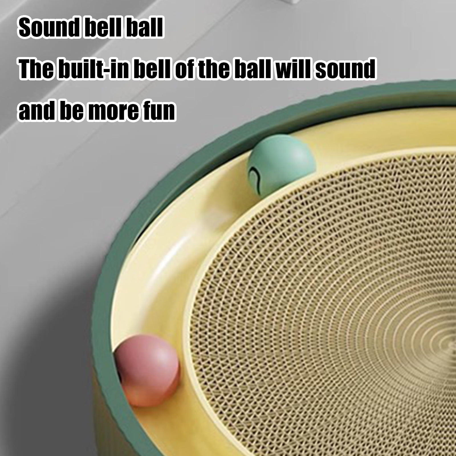 Zenithome 360° Rotating Cat Scratching Board Toy with Replaceable Scratch Pad, Interactive Carousel & Noise Maker for Active Cats, Durable ABS Plastic & Corrugated Cardboard, Non-Slip Base