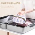 thumbnail image 3 of FORMRS Makeup Bag Travel Cosmetic Organizer for Women Fold Flat Zipper Pouch with Handle, Pink Skates, 3 of 8