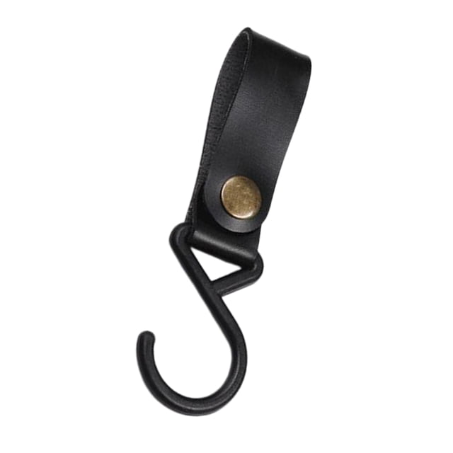 Correa colgante de cuero PU Sunnimix Gancho Tienda de campaña 11.5x2cm Negro