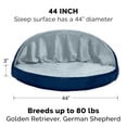 thumbnail image 6 of FurHaven Pet Products Microvelvet Snuggery Memory Top Foam Pet Bed for Dogs & Cats - Navy, 44" Base, 6 of 13