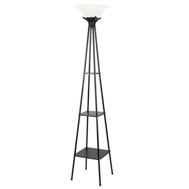 Mainstays 69 In Charcoal Color Metal, Mainstays 69 Etagere Floor Lamp Dark Charcoal Finish Instructions