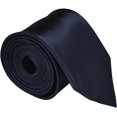 thumbnail image 4 of moda di raza - necktie for men 3.5 width - satin finish polyester solid color neck tie - navy, 4 of 4