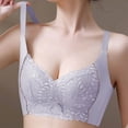 thumbnail image 1 of Women's Plus Size Wireless Bra, Breathable Lace Thin Cup Full Coverage Comfort Support for Everyday Wear, 1 of 8