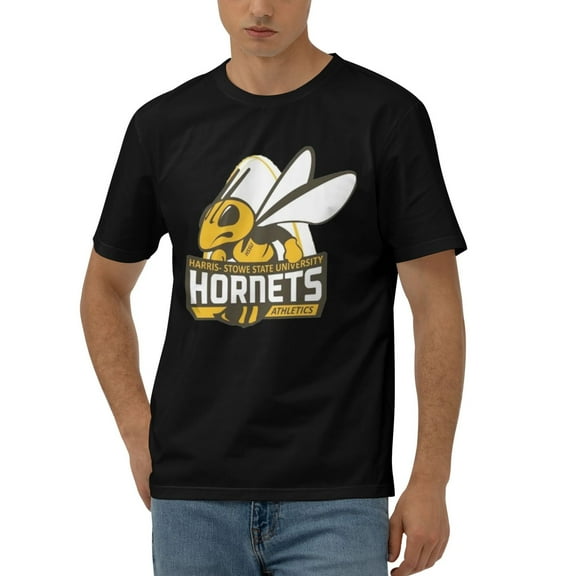 Harris-Stowe A State University Logo Men'S 170g Combed Cotton Short Sleeve T-Shirt