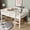 White#1, variant on Full Size Adjustable Bed Base, Full Rubber Wood Loft Bed with Ladder,White, White Bed Frames,Rubber Wood Platform Bed Frames, Furniture Bedroom Furniture Beds, Frames & Bases