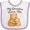 White and Lavender, variant on Inktastic My Grandma Loves Me Bear Hug Boys or Girls Baby Bib