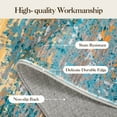 thumbnail image 3 of Hasoo Washable 6' x 9' Abstract Area Rug for Living Room Soft Indoor Modern Carpet, Yellow/Blue, 3 of 5