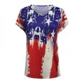thumbnail image 3 of Jophufed Fashion Summer Tops for Women 2025 American Flag T Shirts Sleeveless V-Neck Flag Printed Casual Tops Blouse Labor Day Sale, 3 of 5