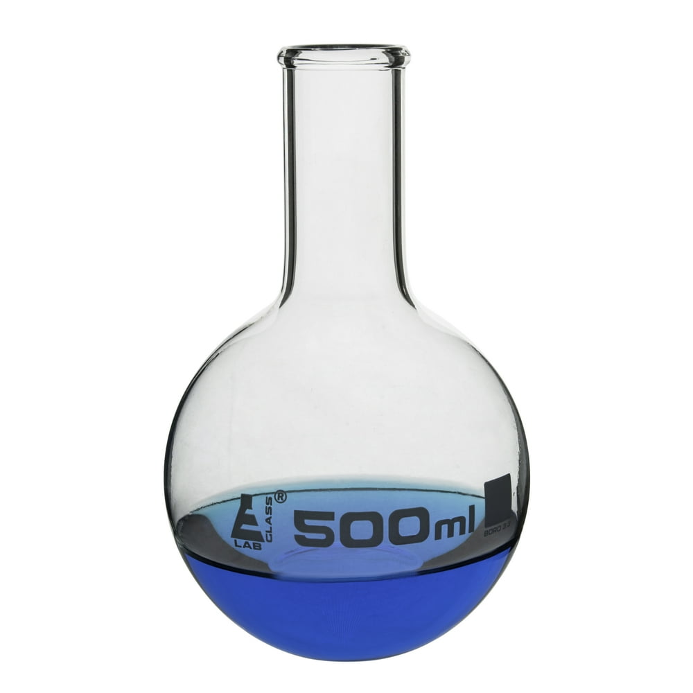 500mL Florence Boiling Flask; Flat bottom; Eisco Labs Premium