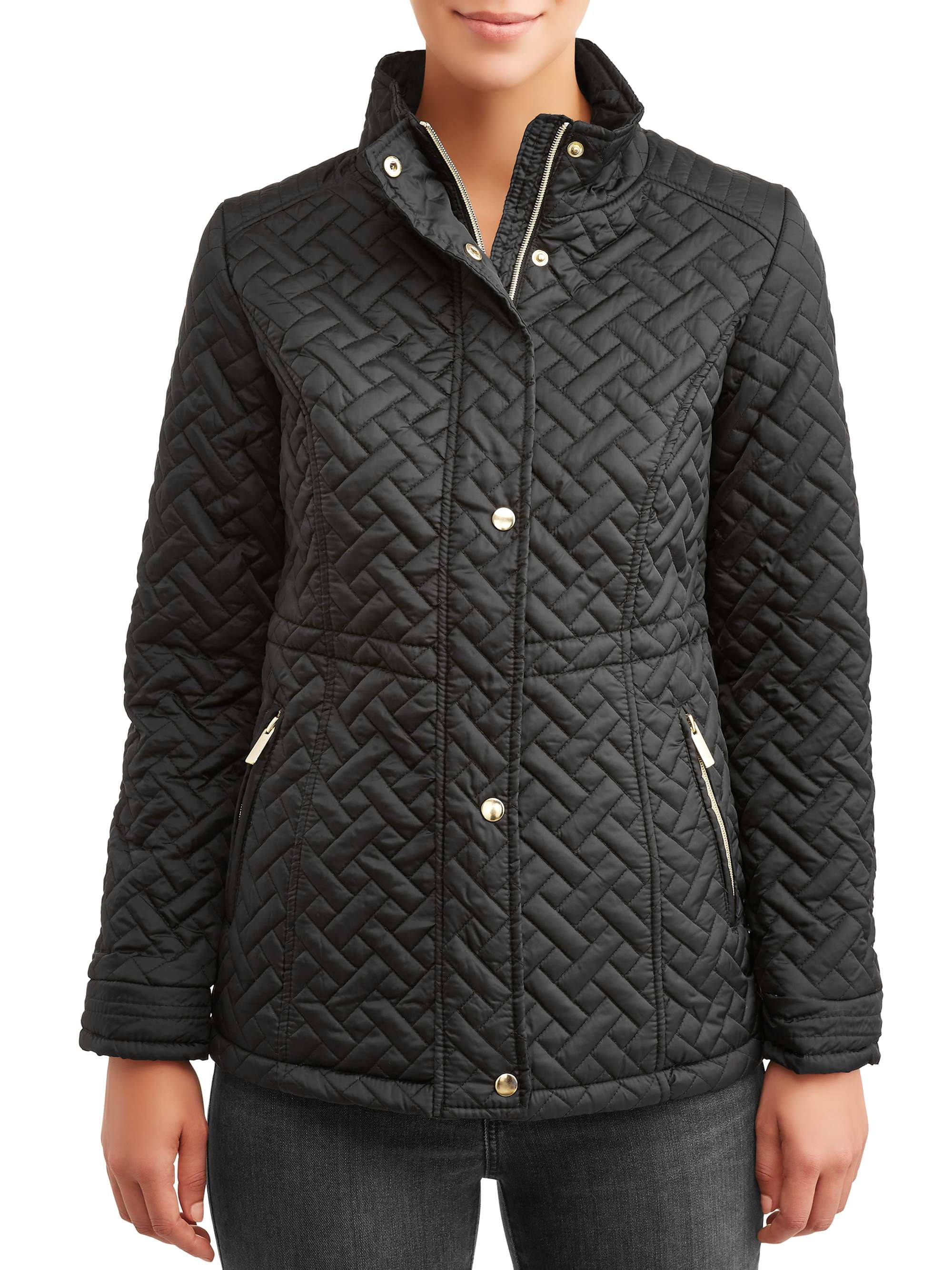 Big Chill Women's Basketweave Quilted Anorak Jacket Black SIZE L --CQ10 ...