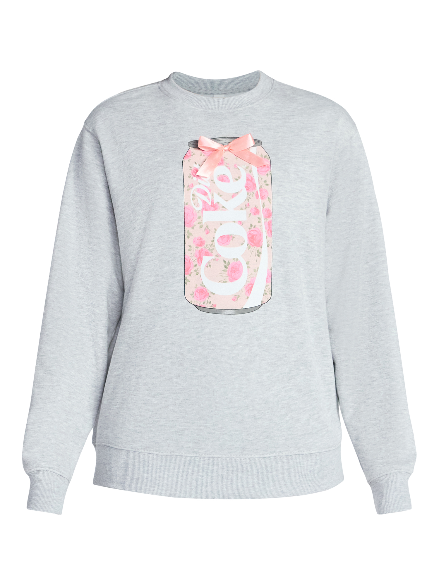 Coca-Cola Women's Diet Coke Floral Graphic Crewneck Sweatshirt, Sizes XXS-XXL
