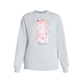 thumbnail image 2 of Coca-Cola Women's Diet Coke Floral Graphic Crewneck Sweatshirt, Sizes XXS-XXL, 2 of 5