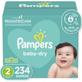Pampers Baby Dry Diapers, Size 2, 234 Count - One-Month Supply with