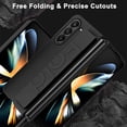 thumbnail image 4 of Compatible Samsung Galaxy Z Fold 5 Case with Strap Black,Hard Shockproof PC Cover Camera Protective Slim Thin Case for Samsung Z Fold 5 Case Men,Cover for Samsung Galaxy Fold 5 Phone Case Strap, 4 of 7