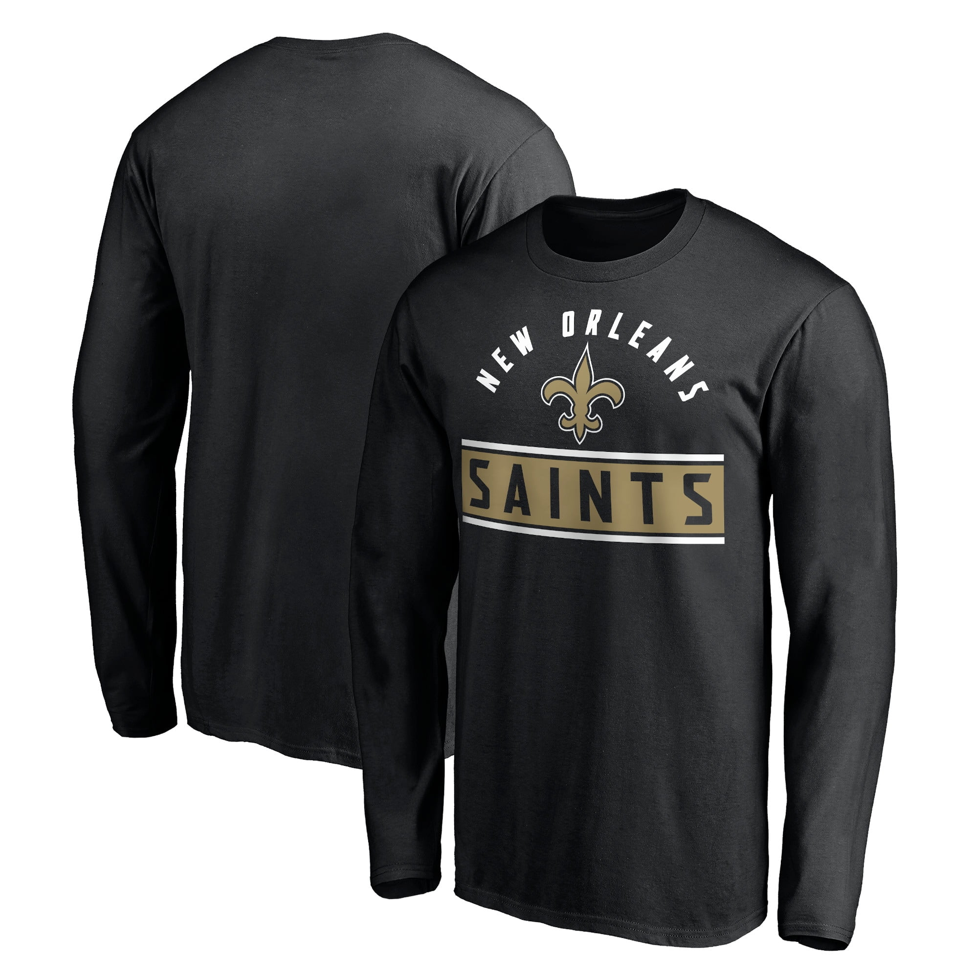 New Orleans Saints Fanatics Branded Team Arc Knockout Long Sleeve T-Shirt - Black - Walmart.com