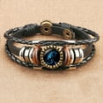 thumbnail image 1 of Fiudx Pulsera Del Zodíaco, Brazalete de Cuero Estilo Punk, Pulsera de Aleación y Temática de Constelaciones, Diseño de Cuerda Tejida a Mano, Ideal para Regalo de Cumpleaños, para Hombres y Mujeres, P, 1 of 2