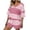 *Pink, variant on VBVC Women's Color Block Striped 2 Piece Set, V-Neck Top and Elastic Waist Shorts For Women, Ladies'Summer Loungewear with Pockets,Beige,S-2XL