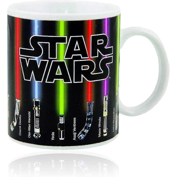 Heat Activated Color Changing Mug, Star Wars Lightsaber Magic Reveal When Hot, 12 Oz Ceramic Coffee Cup, Mug, Perfect Gift For Fans, Christmas, Birthd