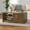 Walnut, variant on Bestco 42" Farmhouse Coffee Table with Sliding Door Rustic Center Table Light Rustic Oak