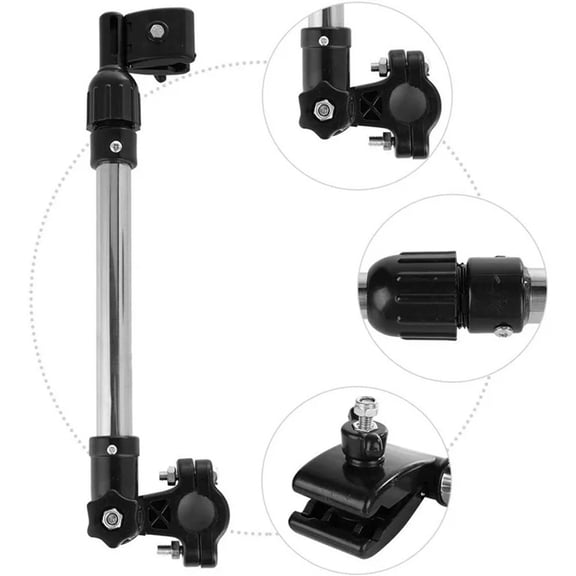 SUTENG Expandable Bike/Stroller Umbrella Mount - 360° Adjustable Sun & Rain Protection Clip