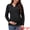 Black, variant on Women's Maternity Sweater Ribbed Pullover Polo Sweater 2XL Brown