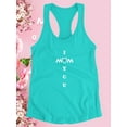 thumbnail image 3 of I Heart You Mom Crosswords Racerback Tank Women -Image by Shutterstock, Female XX-Large, 3 of 4