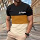 thumbnail image 2 of Mens Casual Pantalones Cortos Cuello Redondo Patchwork Impresión Suéter Blusa de Fitness, Camisetas para Hombre, 2 of 4