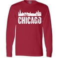 thumbnail image 3 of Inktastic Chicago Skyline Grunge Long Sleeve T-Shirt, 3 of 5
