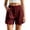 Wine, variant on Vivianyo HD Women's Tummy Control High Waist Workout Shorts, Curved Hem Solid Soft Stretch Athletic Short Bottoms for Women, Women's Navy, Sizes S-2XL