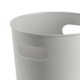 thumbnail image 4 of Mainstays Basic Plastic Wastebasket 2.64 Gallon Soft Silver Grey for Bathroom, Bedroom, Office, 4 of 8