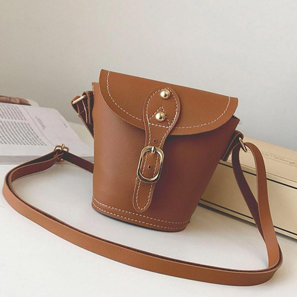 Bolsa Niños Niños PU Niñas Hombro Mensajero Cubo Monederos / Marrón Ndcxsfigh Para Estrenar