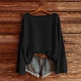 thumbnail image 2 of Womens Tops Linen Shirts Spring Trendy Long Sleeve Loose Blouses Cotton Beach Casual Outfits on Sale, 2 of 6