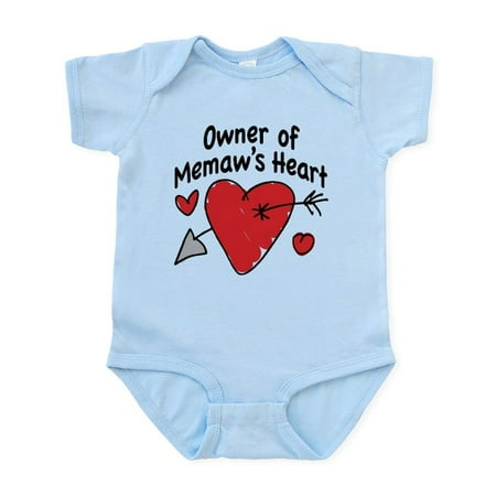 

CafePress - OWNER OF MEMAW s HEART Infant Bodysuit - Baby Light Bodysuit Size Newborn - 24 Months