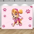 thumbnail image 3 of Fondo de fotografía con tema de Skye Everest de Paws Patrol para fiesta de cumpleaños de niñas y niños, pancarta de perro rosa para estudio fotográfico, 3 of 5